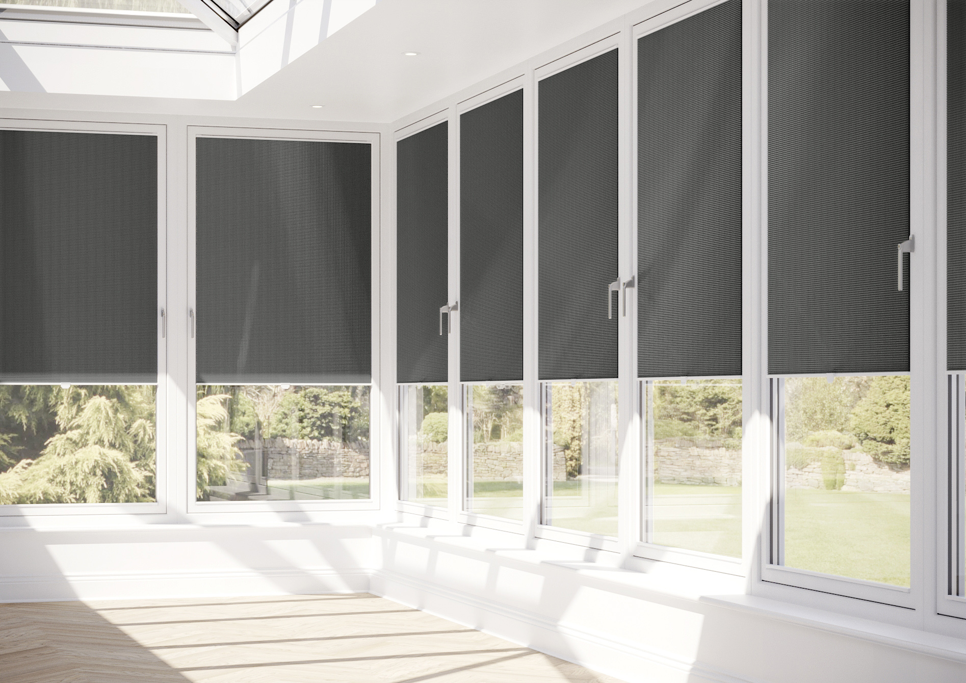 Nocturne (Blackout), Midnight Grey - Stick Fit Slim Honeycomb Blind - Image 10